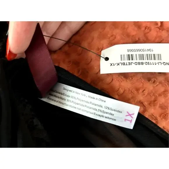 Adore Me | Rae Unlined Plus Babydoll Teddy in Black | NWT | Size 1X - Picture 8 of 8